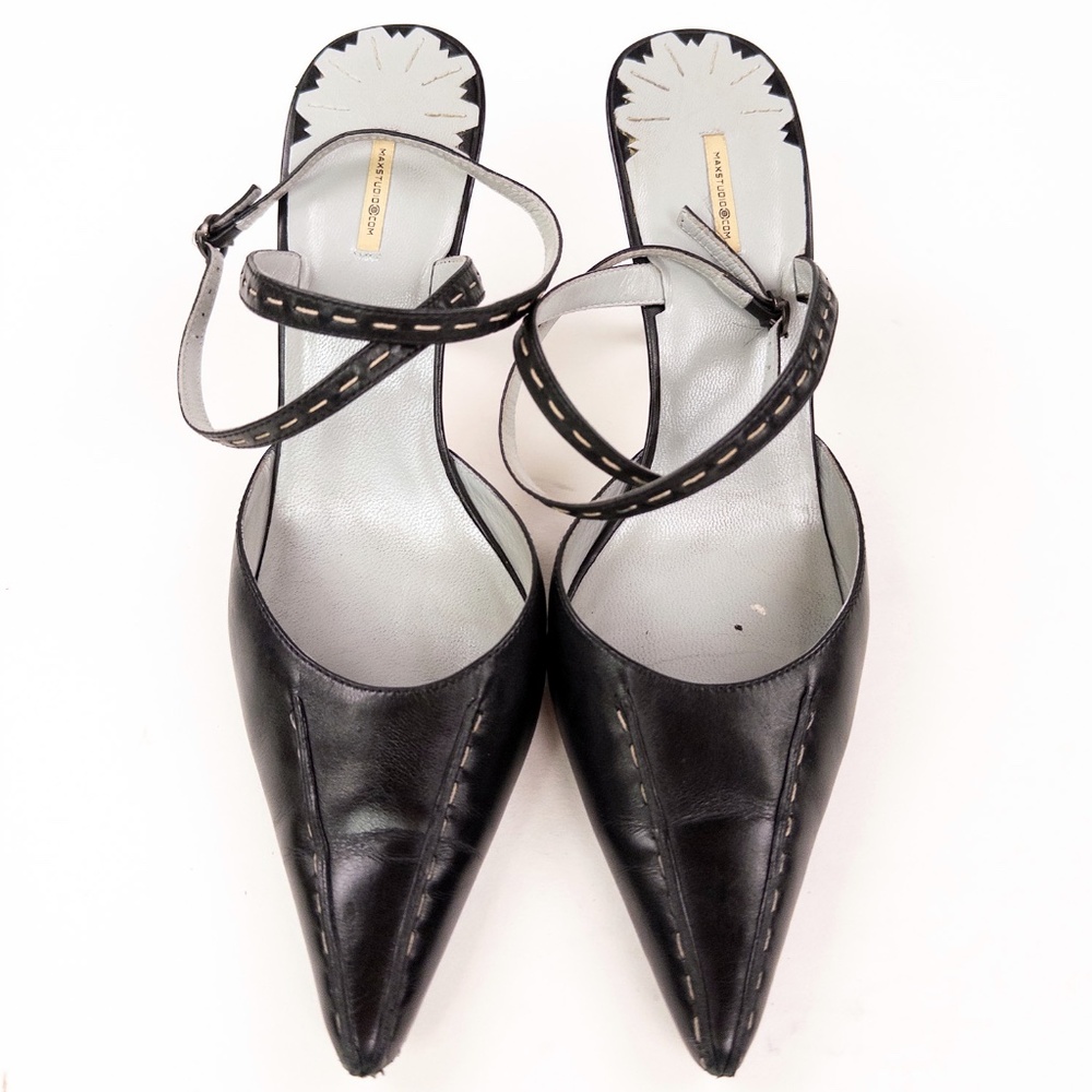Max Mara Studio D'Orsay Leather Pumps - Picture 4 of 7